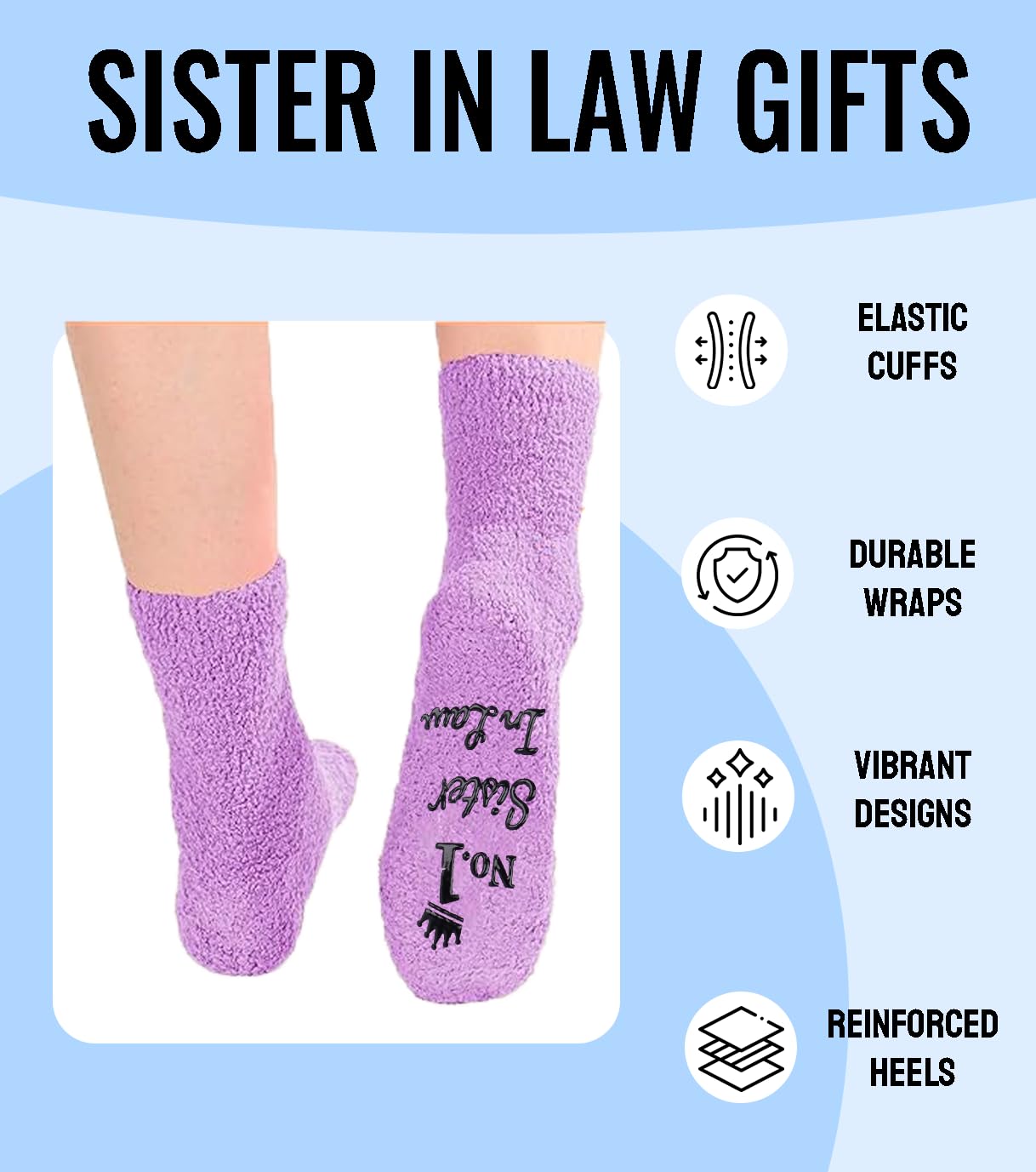 Sister in Law Gifts, Sister in Law Socks for Women, Christmas Gifts