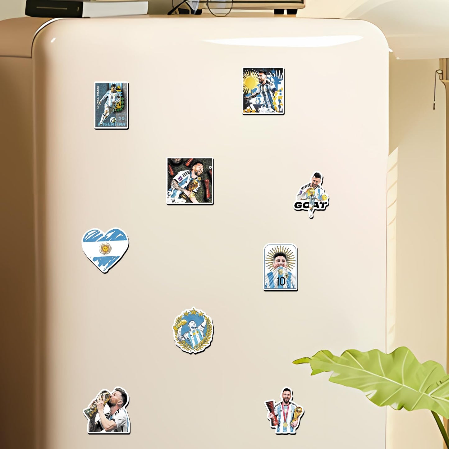 Messi Fridge Magnets Set - 20 Pcs Soccer Star Collectible Refrigerator Magnets, Football Legend Decor for Home Kitchen Office Whiteboard, Gift for Messi Fans & Soccer Lovers