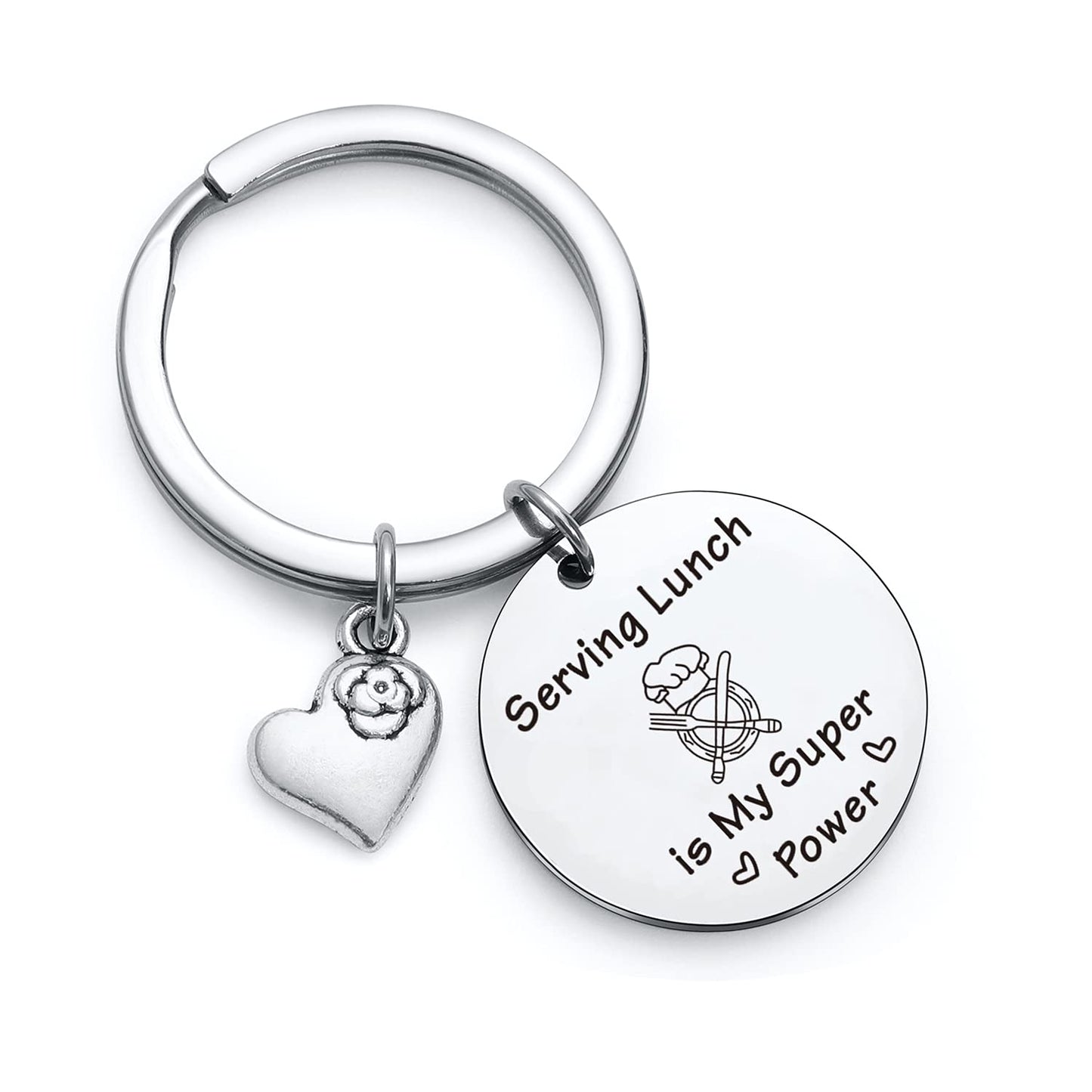 NOTHERS RSZOTW Lunch Lady Day Keychain Cafeteria Manager Gift Cafeteria Staff Friends Jewelry Lunch Server Keychain