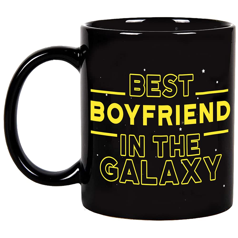 Fatbaby Best Boyfriend in the Galaxy Coffee Mug - Funny Valentine's Day Gift, 11 oz