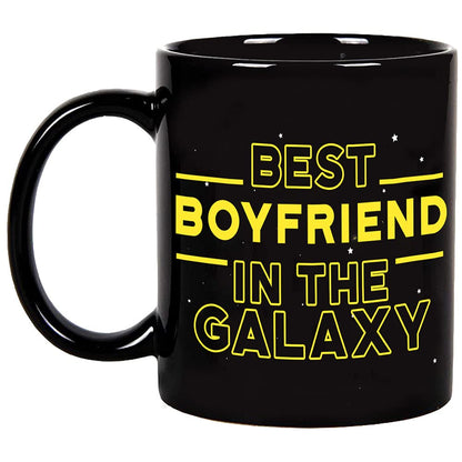 Fatbaby Best Boyfriend in the Galaxy Coffee Mug - Funny Valentine's Day Gift, 11 oz