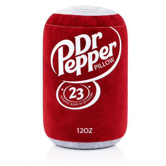 Dr Pepper Pillow Plush, Soda Can Shaped Throw Pillow, Funny Food Plush Cushion, Soft Decorative Pillow for Couch Bed Office, Funny Pillow for Any Occasion, Cute Aesthetic Room Decor for Kids & Adults