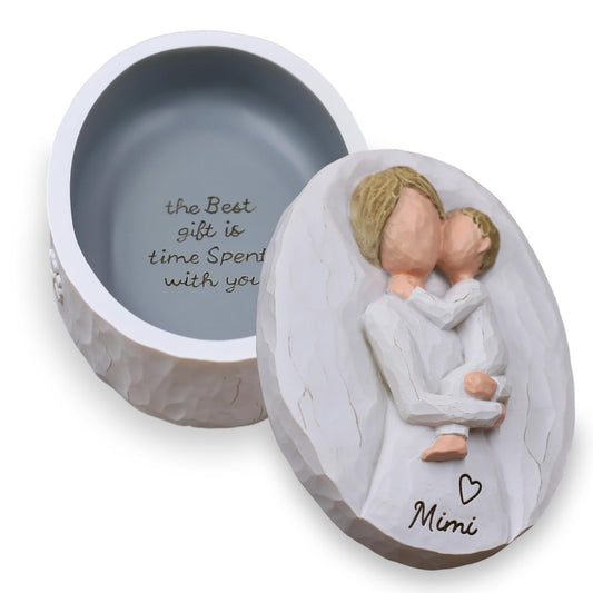 Mimi Gifts for Grandma, Gifts for Mimi for Birthday, Mother’s Day and Christmas, Sculpted Hand-Painted Keepsake Box