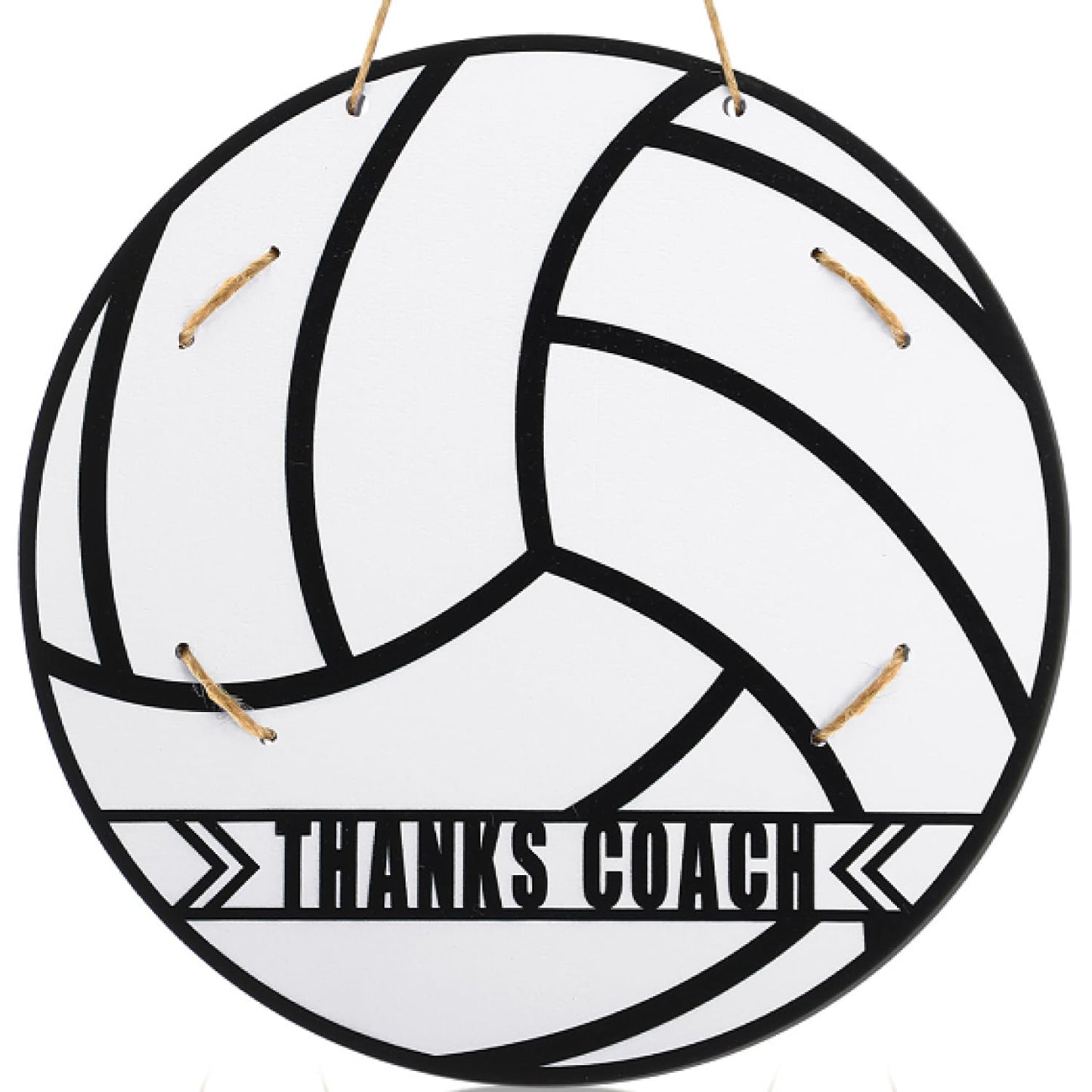 Cinnvoice 4 Set Volleyball Thanks Coach Picture Frames with Signature Pens Fits 4 x 6 Inches Photos Wooden Picture Frame Thanks Volleyball Coach Gift from Team Coaches Appreciation Home Plate Plaque