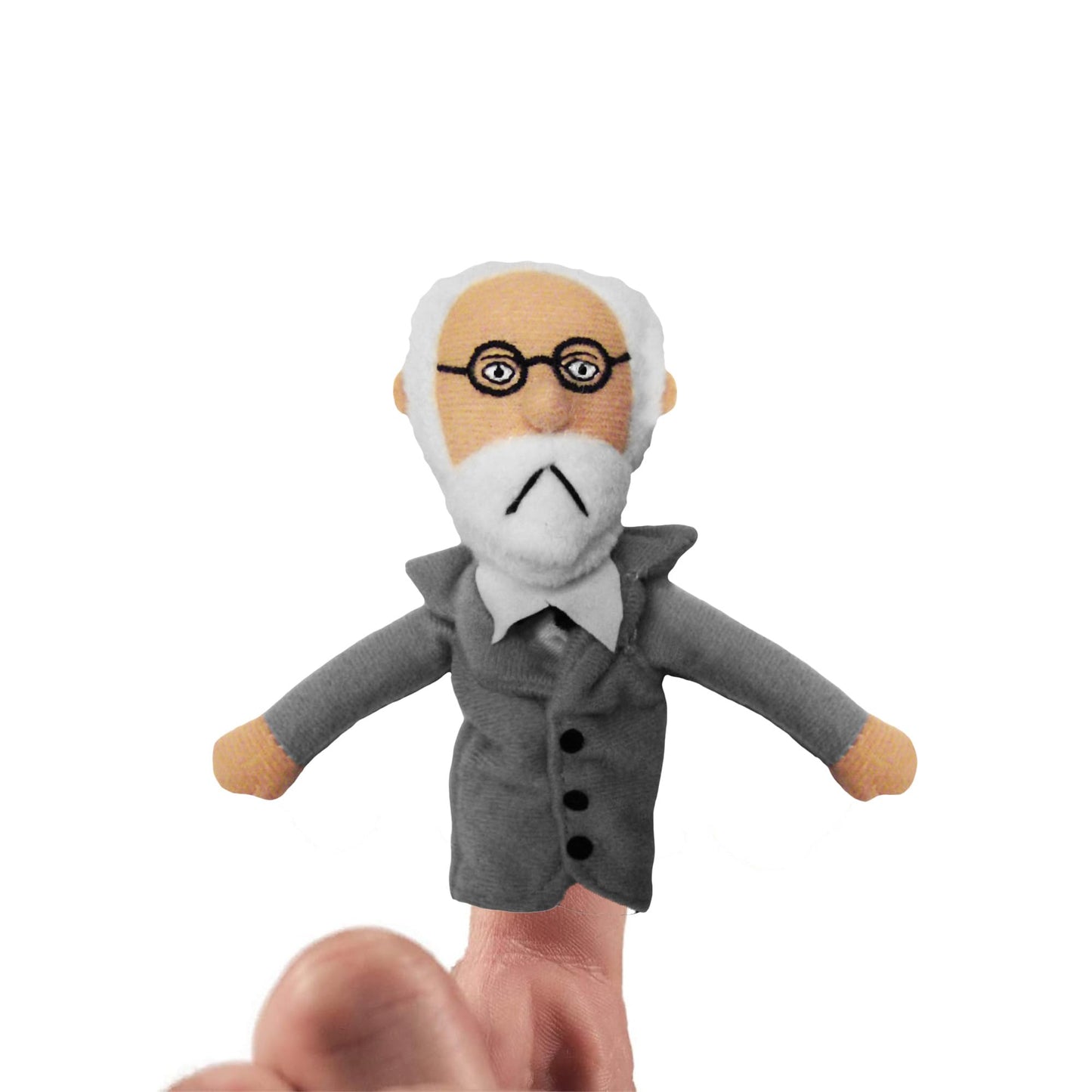 The Unemployed Philosophers Guild Sigmund Freud Magnetic Personality - Plush Finger Puppet and Refrigerator Magnet, Approx 4" Tall