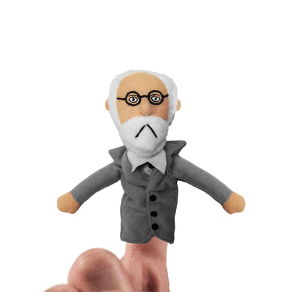 The Unemployed Philosophers Guild Sigmund Freud Magnetic Personality - Plush Finger Puppet and Refrigerator Magnet, Approx 4" Tall