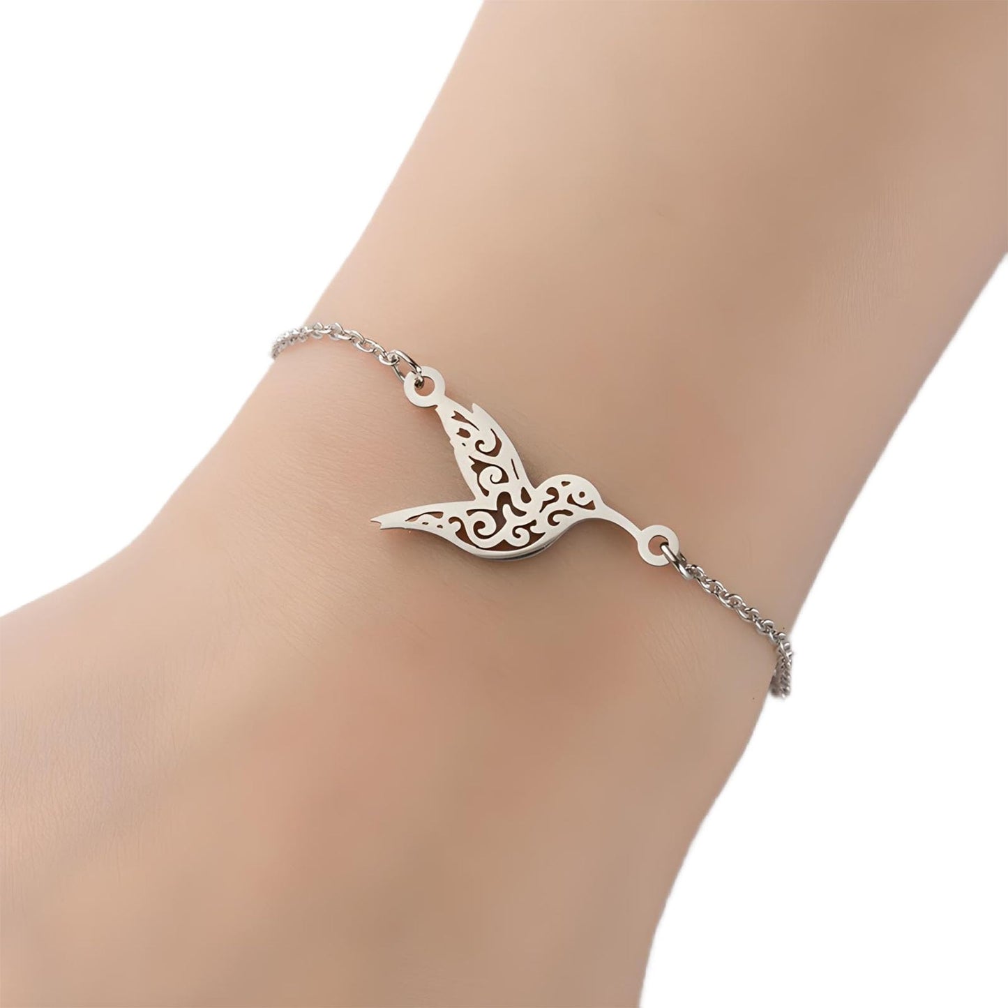 Personalized Hummingbird Gifts for Women,Hummingbird Charm Bracelet for Her,Stocking Stuffers for Mom/Daughter/Wife,Funny White Elephant Gifts for Adults