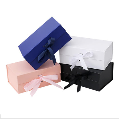 MEIANJU Dark Green Gift Boxes 8.7*W6.5*H3.5inch with Ribbon Foldable Gift Boxes Set of 5 Glossy Finish Magnetic Gift Boxes for Luxury Presentations and Groomsmen Proposal