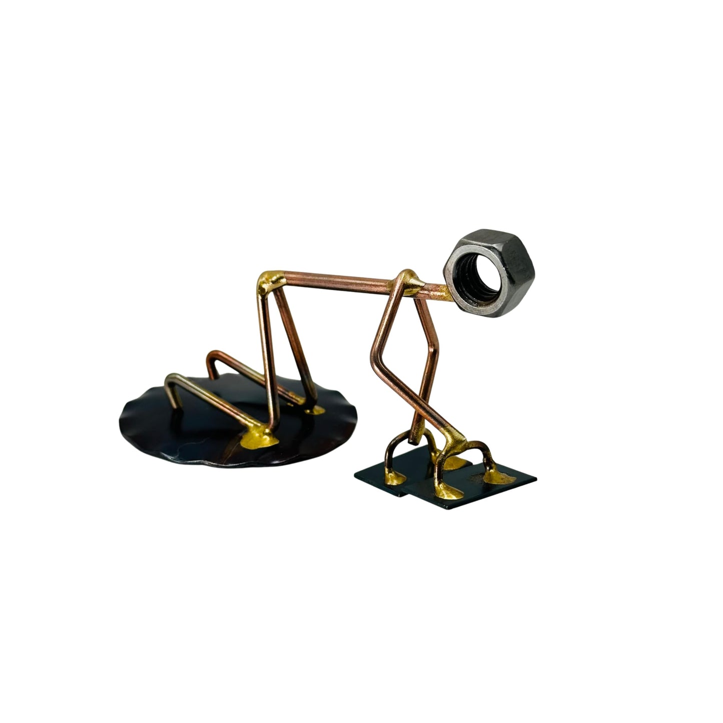 Concrete Finisher Collectible Handmade Metal Art Figurine, Desk Accessories, Trophy, Boss Gift, Office Décor, Business Professional, Construction Worker