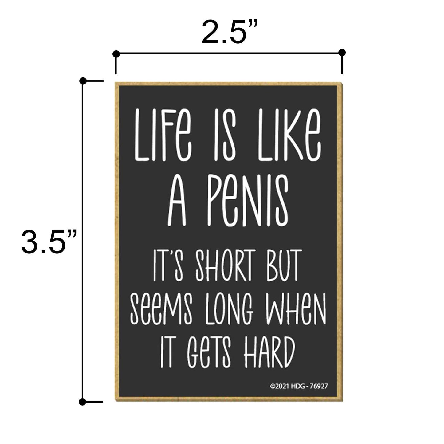 Honey Dew Gifts, Life is Like a Penis, 2.5 Inch by 3.5 Inch, Locker Decorations, Refrigerator Magnets, Decorative Funny Gag Gifts for Adults, Inappropriate Gifts, 76927