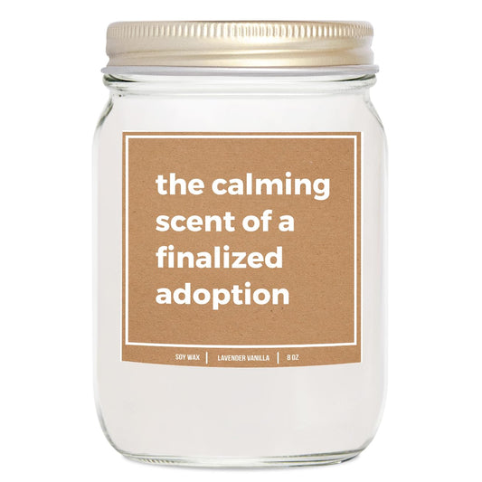 You Nique Designs Adoption Day Candle 8oz - Adoption Day Candles, Adoption Gifts for Adoptive Parents, Adoption Finalization, Adoption Gifts for Family, Non Toxic Candles 479 (Lavender & Vanilla)