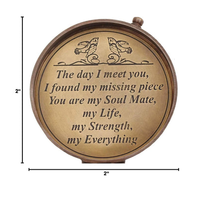 Man of God Compass – Psalm 18:32 Scripture Engraved – Solid Brass Pocket Compass with Rosewood Box – Christian Gift for Men, Son, Husband, Graduation, Travel Keepsake