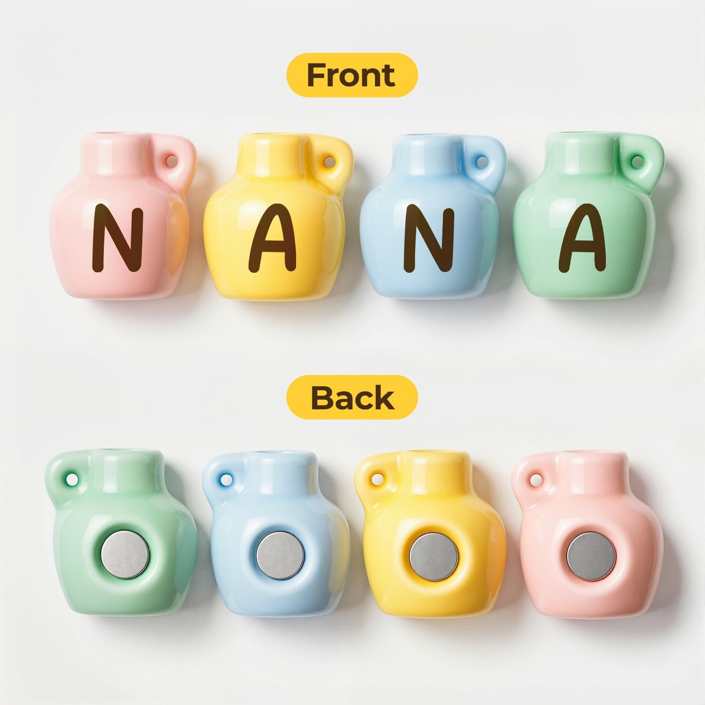 Nana Gifts, Birthday Gifts for Nana from Grandkids, Mini Vase Fridge Magnets for Nan Nanny Grandma for Christmas Mothers Day