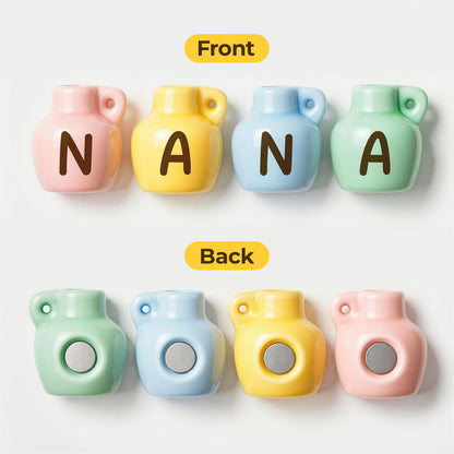 Nana Gifts, Birthday Gifts for Nana from Grandkids, Mini Vase Fridge Magnets for Nan Nanny Grandma for Christmas Mothers Day