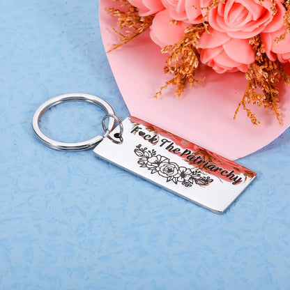 Sophauteem F**k The Patriarchy Keychain Inspirational Gifts for Women Feminist Activist Gift for Girl Power Stocking Stuffers