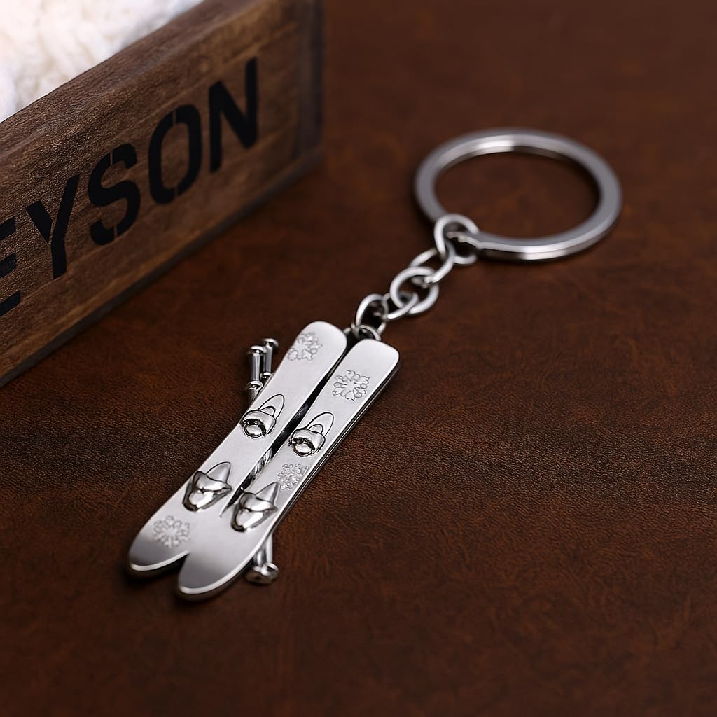 Cute Keychain-Ski Boot Keychains for Men and Women,Funny Key chains Gifts for Skiing Enthusiasts and Outdoor Adventure