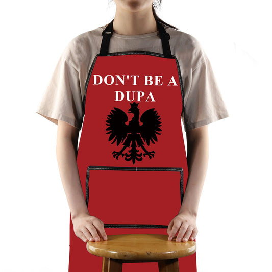 G2TUP Polish Apron Polish Gifts Don't Be A Dupa Polska Aprons Pierogi Lover Apron Dyngus Day Gifts Poland Kitchen Gift