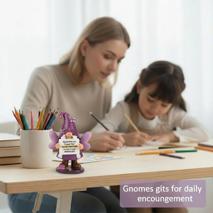 Lavezee Inspirational Gnomes Gifts, Purple Spring Gnome Gift with Sometimes You Forget Your Awesome, Encouragement Gifts for Women, Mom, Sister,Wife, Girlfriend