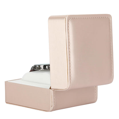 PU Leather Watch Box, Compact Watch Gift Case with Pillow for Women Men, Travel Watch Holder Storage Boxes for Birthdays Anniversary Father's Day Graduations (Gold)