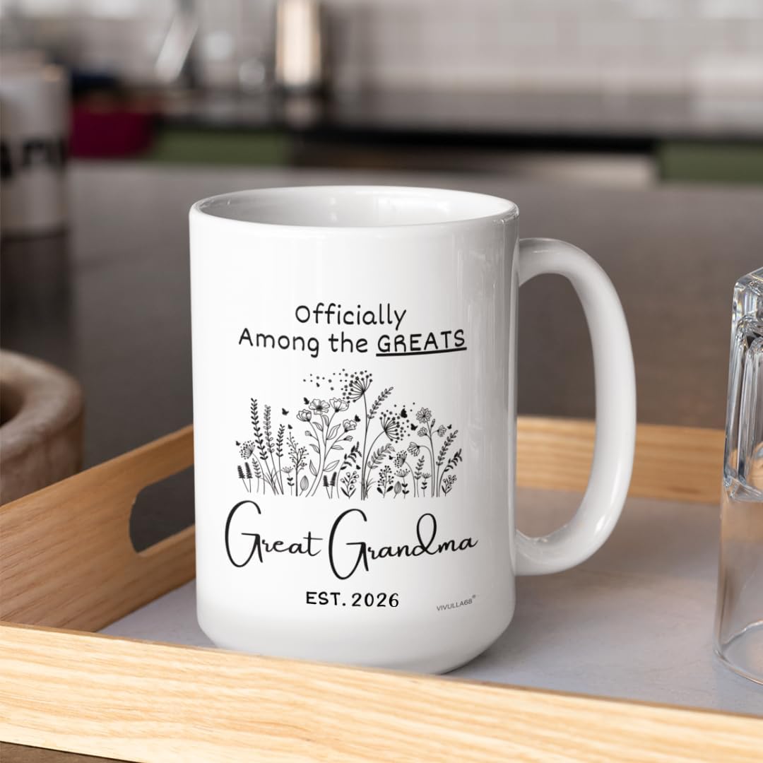 Vivulla68 Mothers Day Gifts for Great Grandmother Great Grandma Coffee Mug, Pregnancy Announcement Cup 2026, You’re Going to Be Great Grandparents Reveal Idea