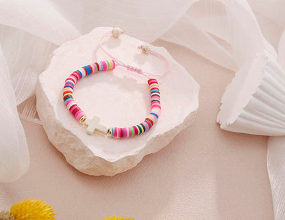 First Communion Gifts for Girls, Cross Bracelet Religious Christian Jewelry, Baptism Christening Confirmation Catholic Gift for Daughter Granddaughter Goddaughter Niece Teens Kids