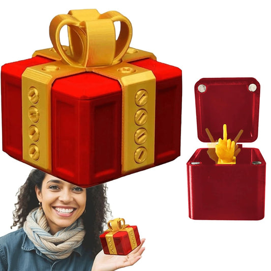 The Annoying Present with Middle Finger, Annoying Gift Box, Gotcha Box, 3D Printed Boxes Inside Boxes, Middle Finger in a Box, Really Funny Prank Novelty Surprise Box for Gifts