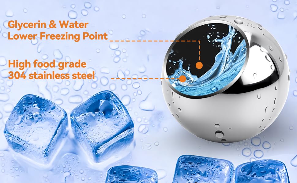 Upgrade 2 Pack Espresso Frozen Ball for Espresso Coffee, Stainless Steel Espresso Chilling Ball Espresso Cooler Espresso Machine Accessories