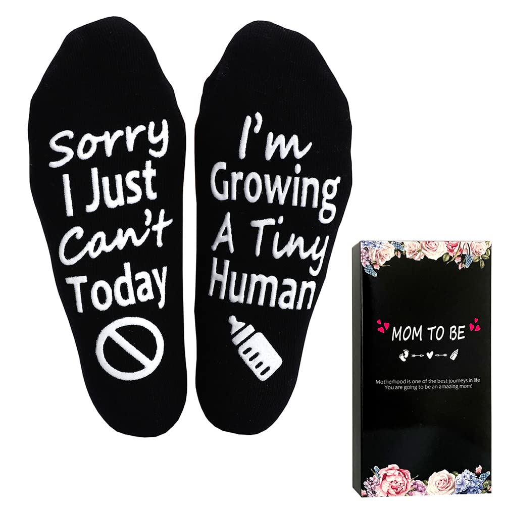 Pregnancy New Mom To Be Gift Growing a Tiny Human Socks Gifts For Pregnant Women Mother's Day