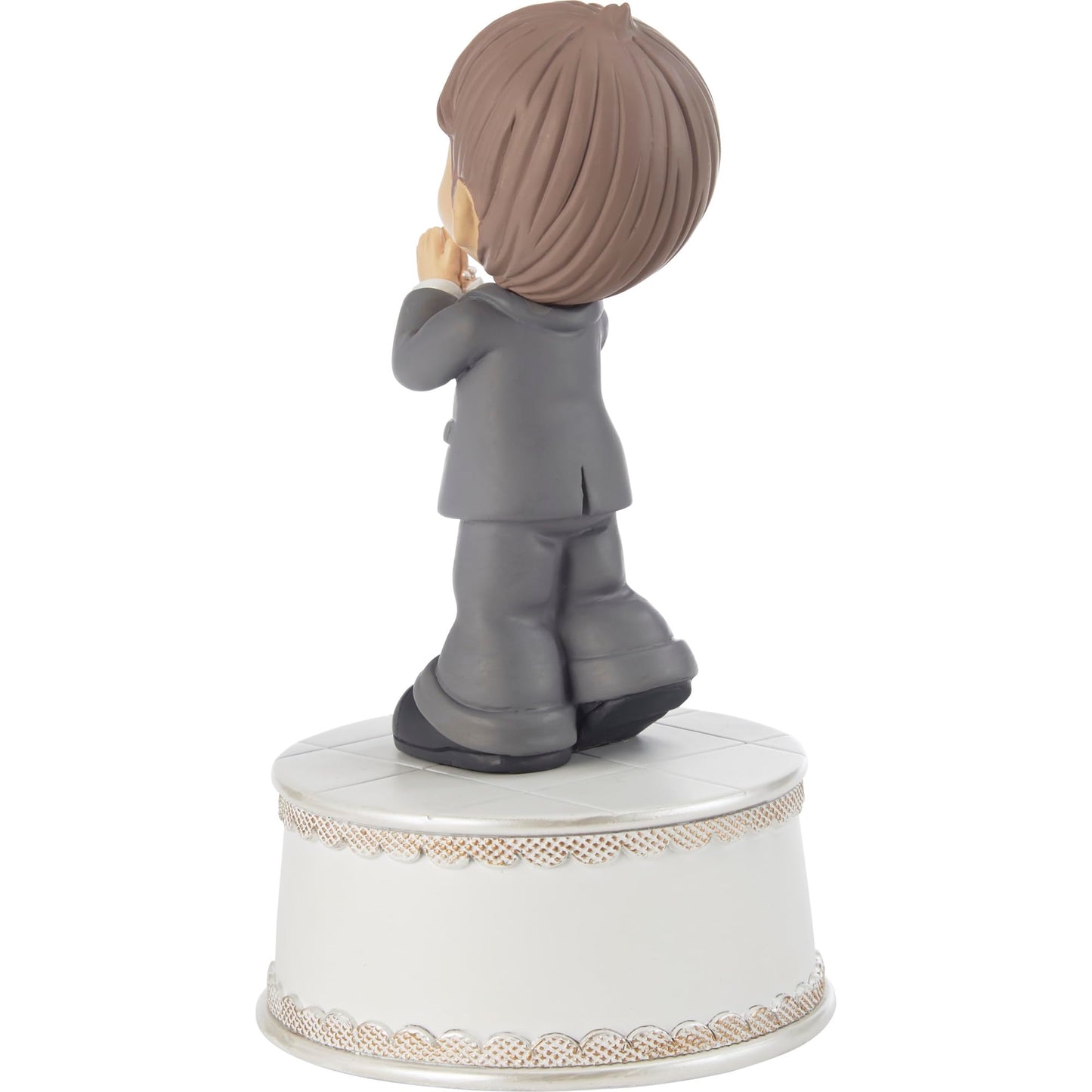 Precious Moments Holy Communion Boy Figurine, Wind Up Musical First Communion Gift for Boys, Resin Religious Keepsake