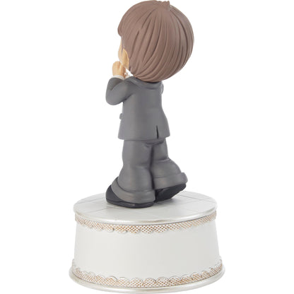 Precious Moments Holy Communion Boy Figurine, Wind Up Musical First Communion Gift for Boys, Resin Religious Keepsake