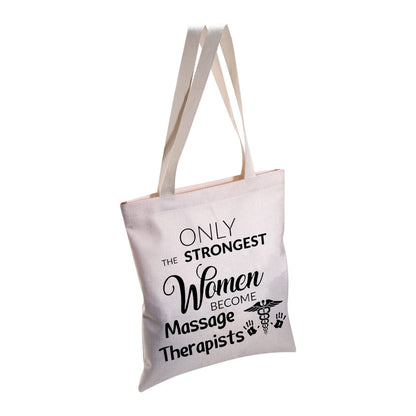 MBMSO Massage Therapist Tote Bag Massage Therapy Gifts for Women Massage Therapist Appreciation Gifts Shopping Bag