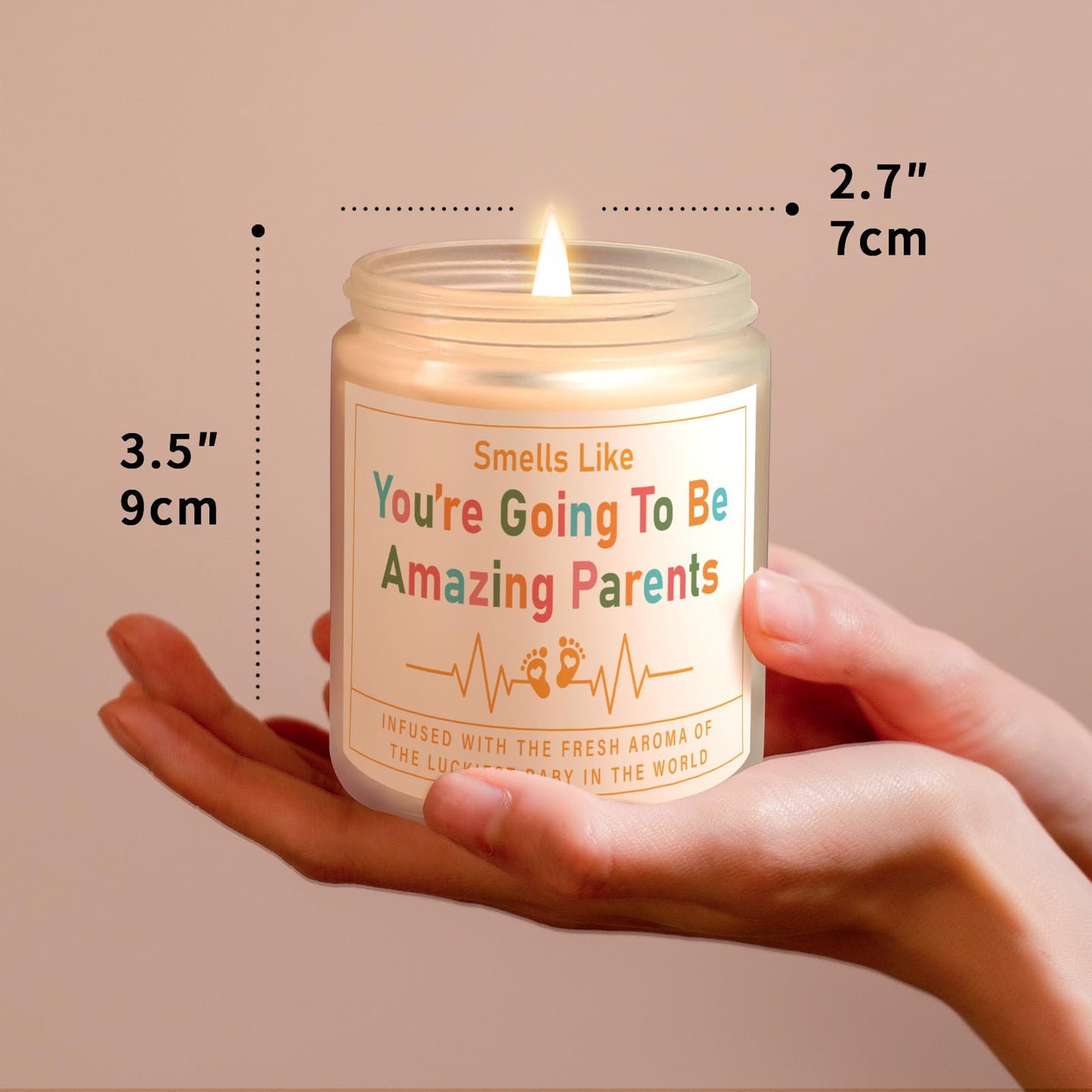 AceThrills Gender Reveal Gifts, New Parents Gift for Couples, Pregnancy Gifts for First Time New Mom Dad Gift - Lavender Scented Candle