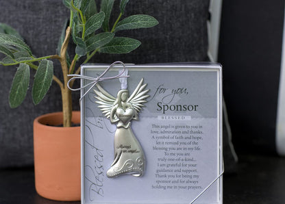 Beautiful Blessed Angel with Touching Sentiment - Sponsor Appreciation Gift (Metal)