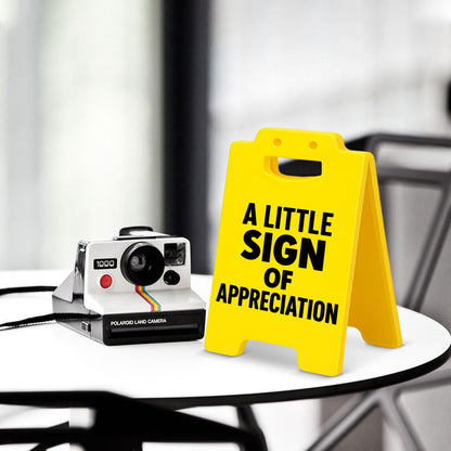 Appreciation Gifts for Employee Coworker Team, Thank You Gifts for Women Men Friends, A Little Sign of Appreciation Home Office Desk Sign Decor