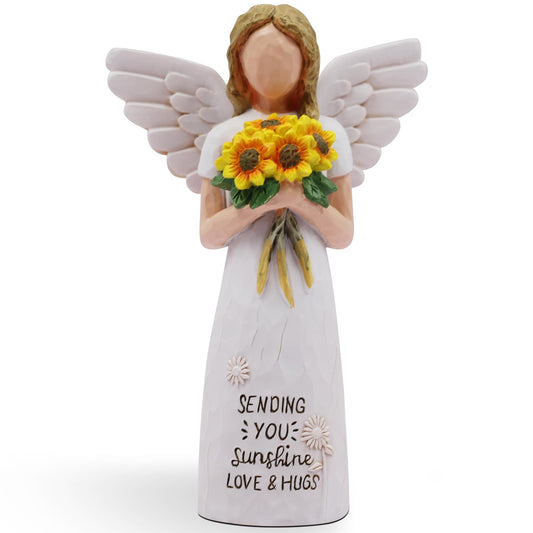 Sunflower Gifts for Women, Get Well Gifts for Women, Thinking of You Gift for Womens, Self Care Gift for Womens, Sculpted Hand-Painted Figure