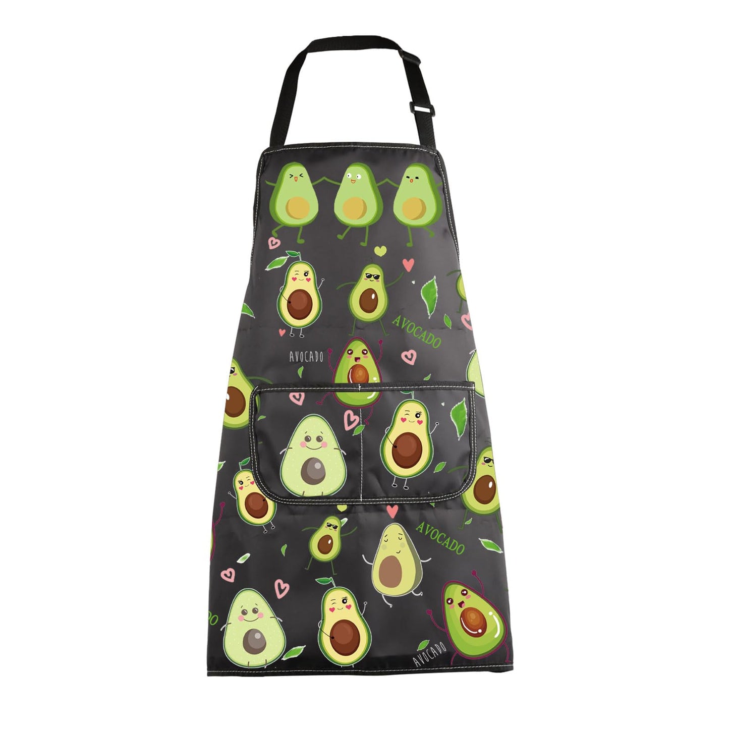 MBMSO Funny Avocado Apron Avocado Cooking Kitchen Aprons with Pockets Waterproof Apron for Chef Grilling BBQ Baking