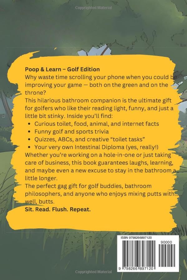Poop & Learn Golf Edition: The Ultimate Bathroom Caddy for Golfers
