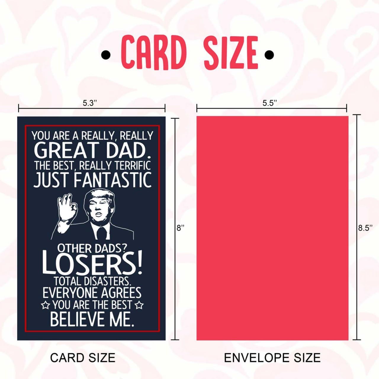 BETHEGIFT Funny Fathers Day Gift Card for Dad from Daughter, Son, Kids - Hilarious Gift for Husband from Wife - Humorous Father's Day Greeting Card, Birthday, 300gsm Premium Quality