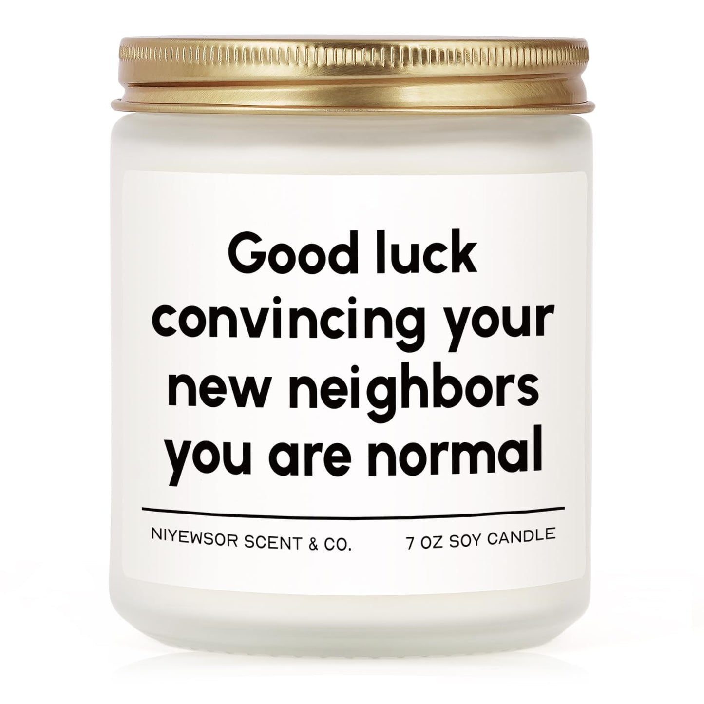 Niyewsor House Warming Gifts, New House/Home Candle, Funny Housewarming Gift for Friends, New Homeowner Gifts, First Apartment Essentials, Moving Away Gift, Handmade, 7oz