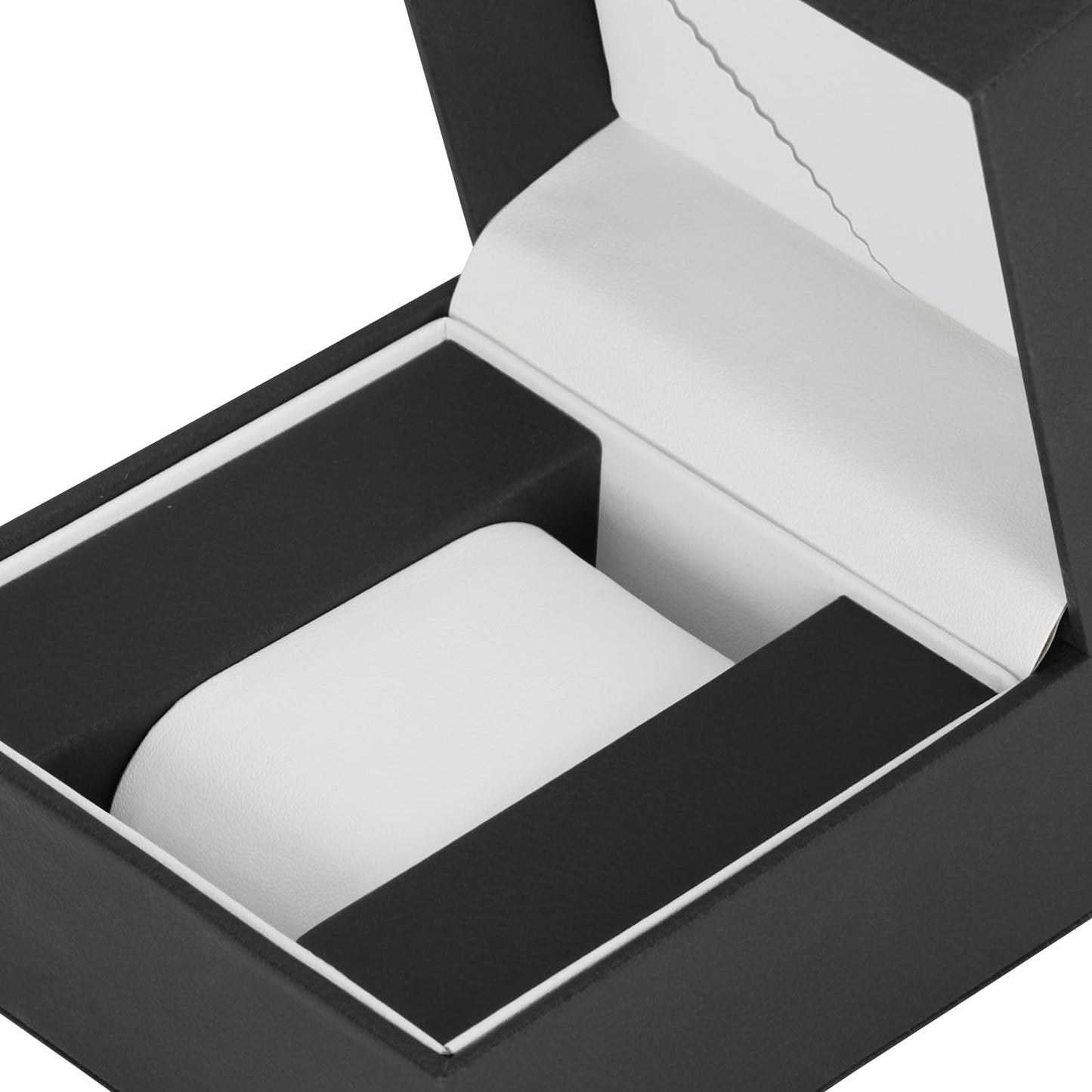 Luxury Single Watch Gift Box for Men Women, Single Watch Bracelet Bangle Jewelry Holder Storage Box Display Case Organizer (Black Style 1)
