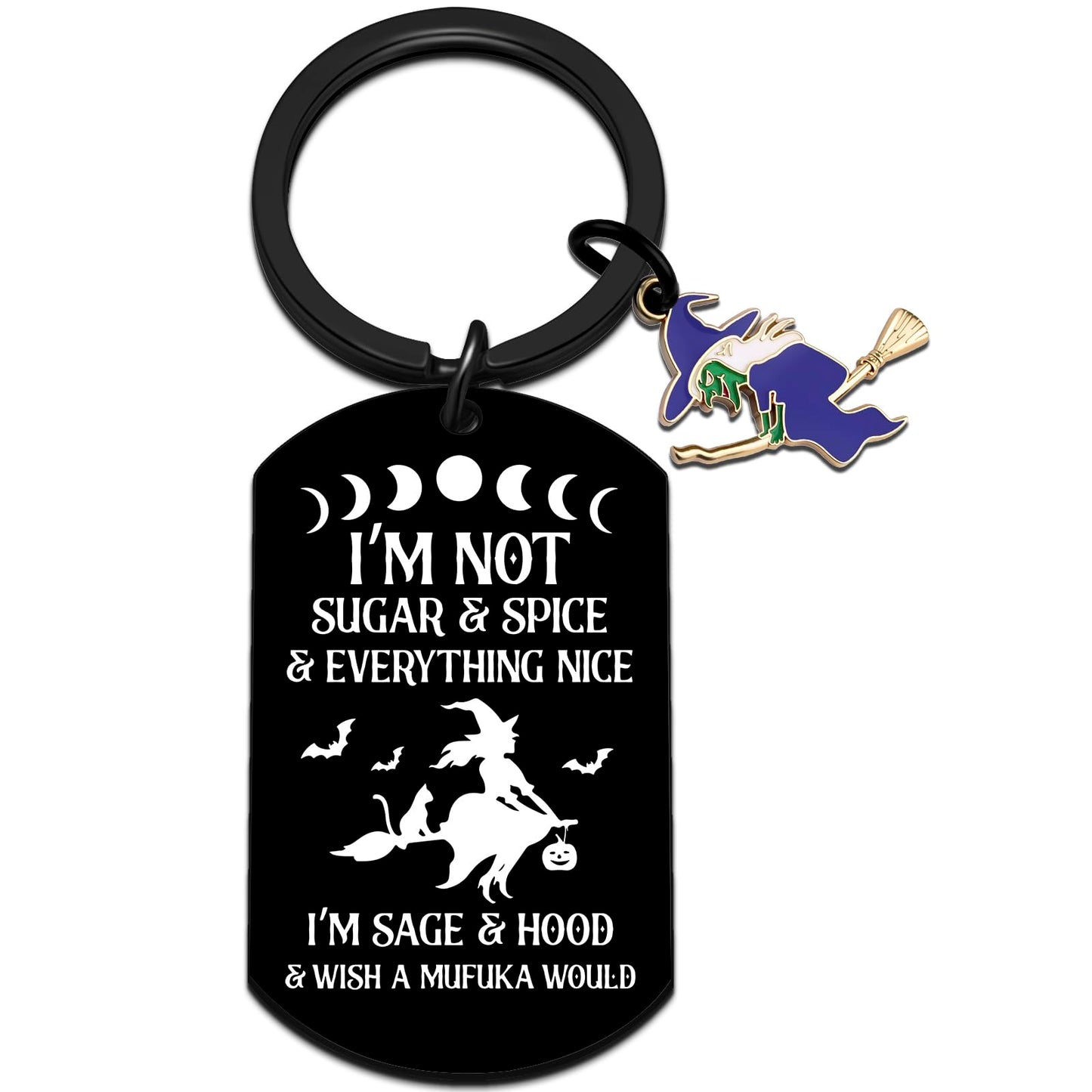 Witchy Gifts for Women Witchy Keychain Gifts for Witchcraft Lovers Decor Witch Accessories for Women Teen Girls Halloween Basket Stuff Birthday Wicked Gift Ideas