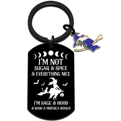 Witchy Gifts for Women Witchy Keychain Gifts for Witchcraft Lovers Decor Witch Accessories for Women Teen Girls Halloween Basket Stuff Birthday Wicked Gift Ideas