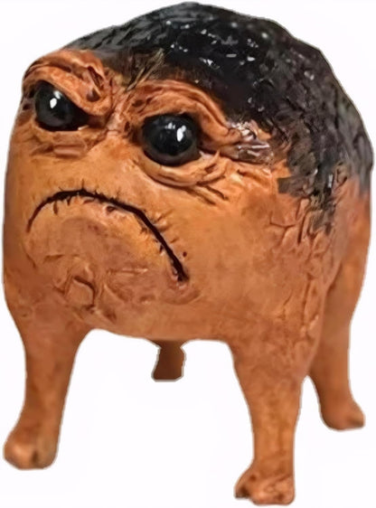 Weird Queer Grumpy Frog Statue Ugly Angry Toad Statue Outdoor Garden Plant Decorations for Pots Novelty Home Office Desktop Decor Sculpture Unique Wierd Gift