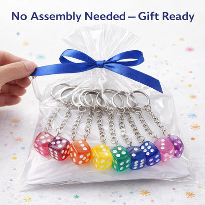1 Dozen Bunco Dice Key Chains - Perfect for Bunco Night Gifts, Prizes, Casino-Themed Wedding Favors, and Party Supplies