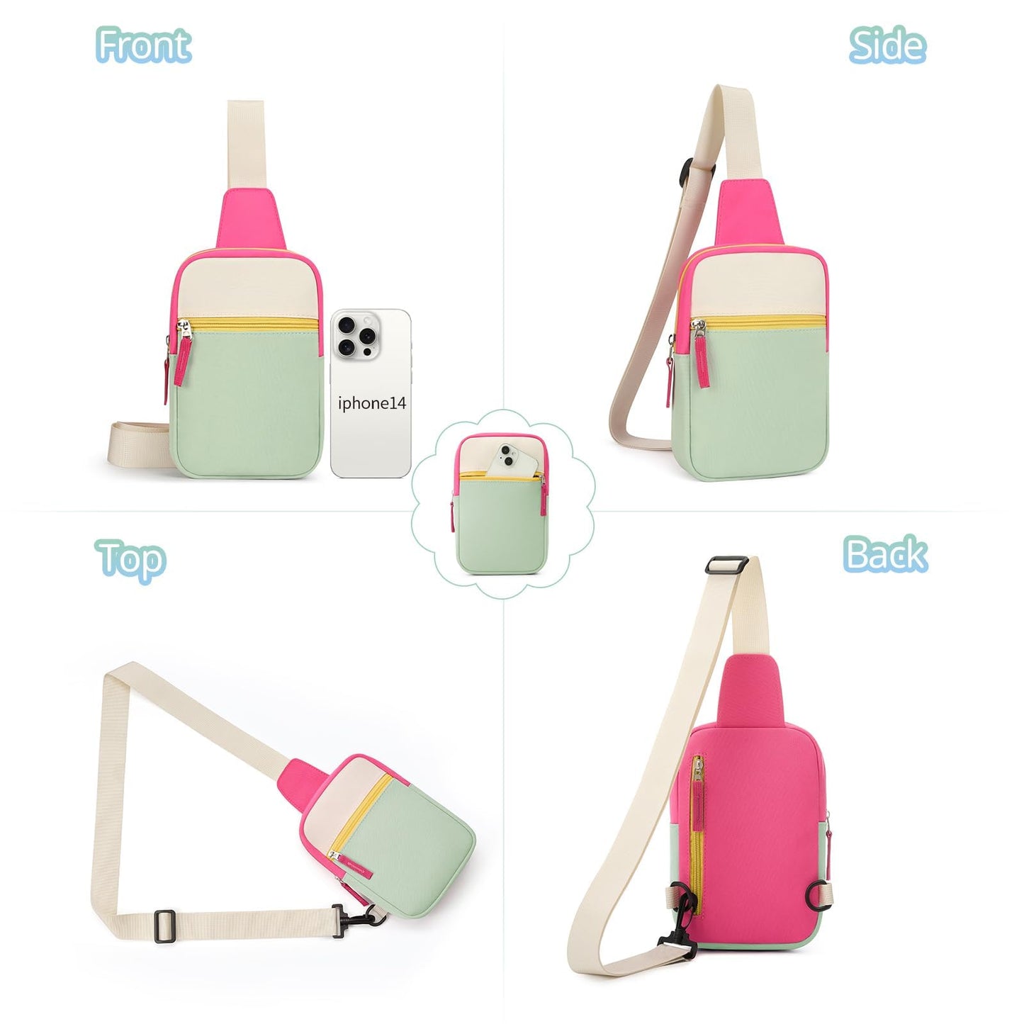 Birthday Kindergarten Graduation Gifts 8 9 10 11 12 Year Old Teens Girls Her, Fanny Pack Crossbody Bag Sling Belt Bags Purse, Communion Preppy Teen Girl Gift Trendy Stuff Travel Essentials
