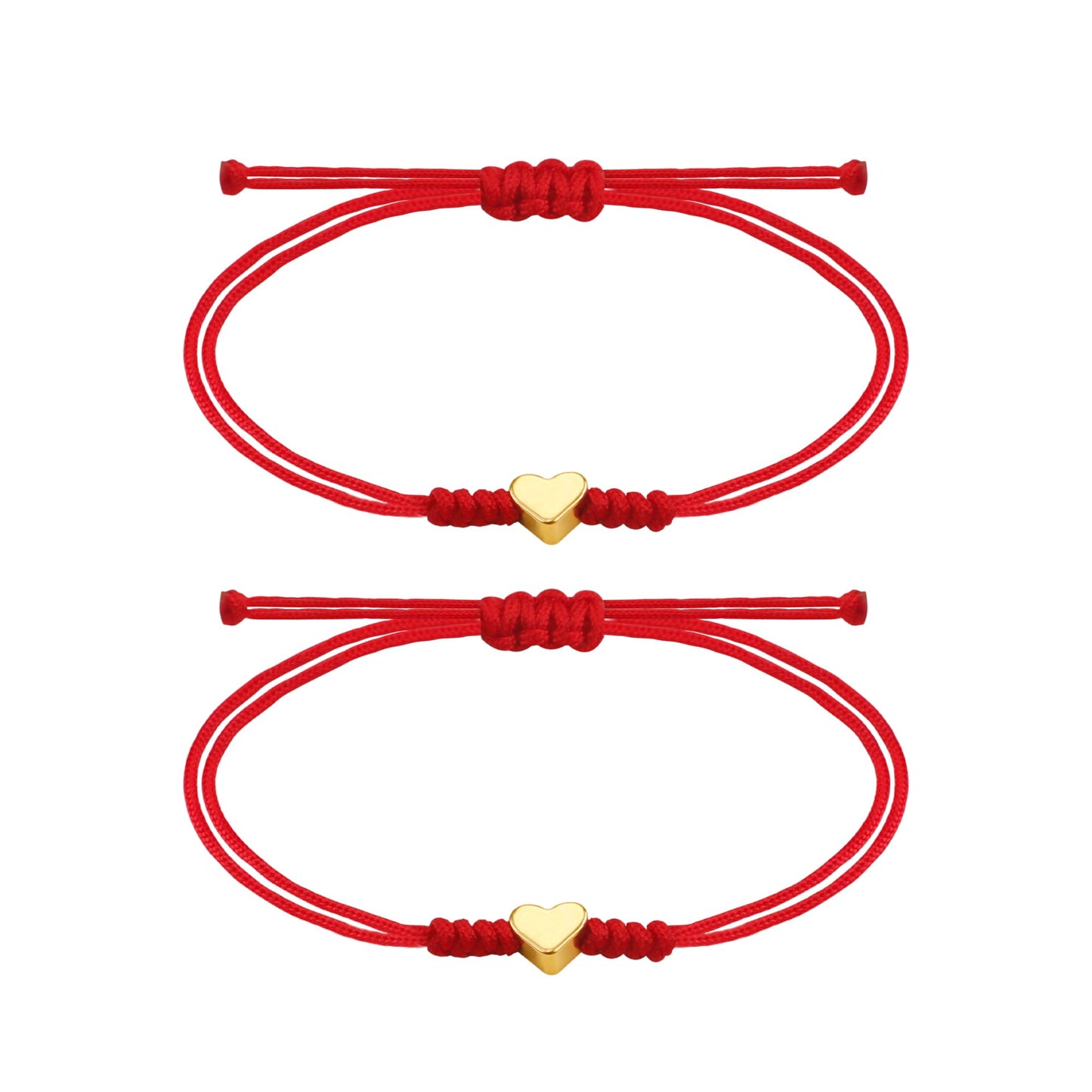 PEALICIOUS Father and Daughter Bracelets, 2PCS Fathers Day Gift from Daughter with Red String Bracelet, Back to School Pinky Promise Jewelry Matching Couple Best Friend for Her as Protection Jewelry