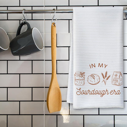 in My Sourdough Era Sourdough Flour Sack Kitchen Towels Funny Sourdough Kitchen Towel Gifts for Baker Mom Grandma, Sourdough Bread Towel Sourdough Bread Baker Gifts Bakers Lover Towels 16x24