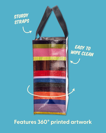 Blue Q Handy Tote Bag - Doggy Bag - Recycled & Reusable Sturdy Canvas Shopping Bag with Quirky Art and Handles, 95% Recycled Material, Ideal for Lunch, Gift, Groceries 10" h x 8.5" w x 4.5" d