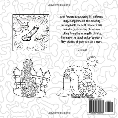 penis coloring book, 31 funny fanciful penis coloring motives: coloring book for adults, 8,5 x 8,5 inch, glossy cover