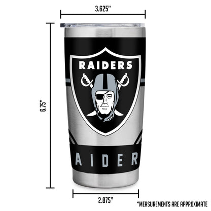 Rico Industries NFL Football 20oz Stainless Steel Tumbler with Lid - Great For Coffee, Tea, Water or Cocktails